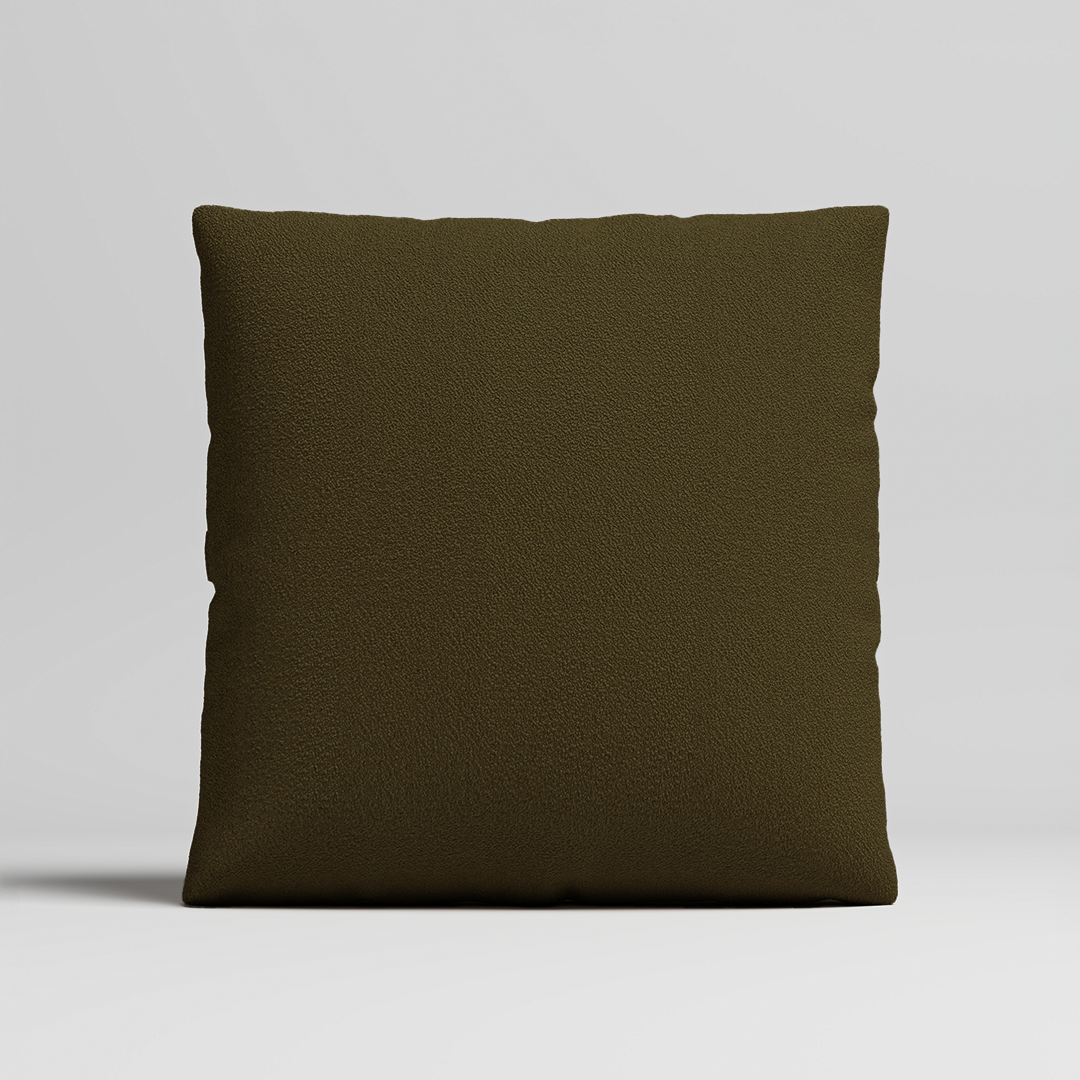 MOMO PILLOW - TEDDY FLEECE DARK OLIVE LARGE