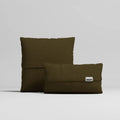 MOMO PILLOW - TEDDY FLEECE DARK OLIVE SET 1