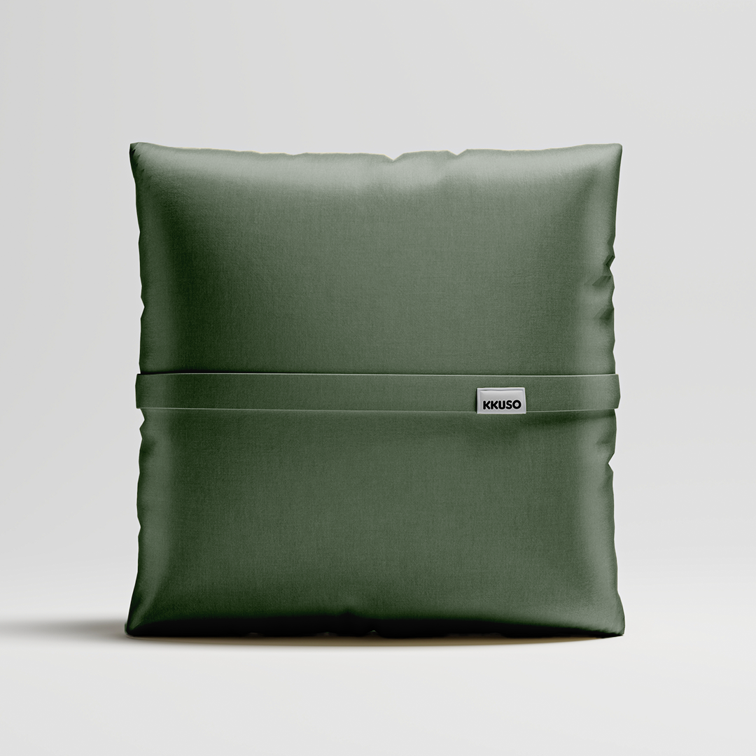 MOMO PILLOW - VELVET DEEP OLIVE LARGE