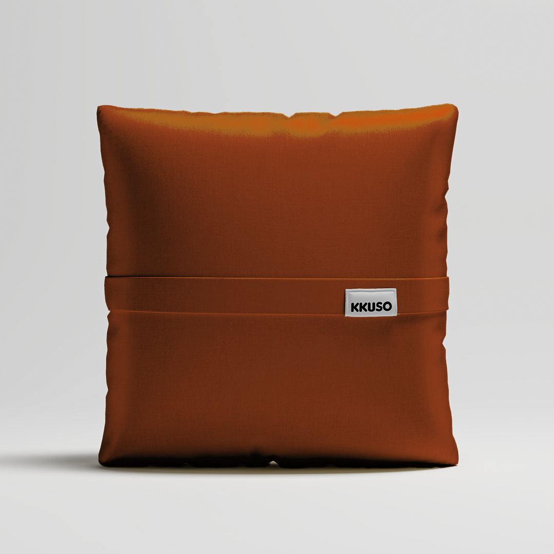 MOMO PILLOW - VELVET FLAME ORANGE MEDIUM