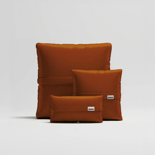 MOMO PILLOW - VELVET FLAME ORANGE SET 2